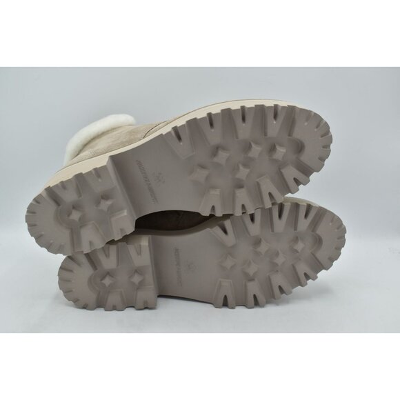Johnston & Murphy Women Size 7.5 Emmalynn Taupe Suede Shearling Hiker Boot Shoes - Picture 7 of 13